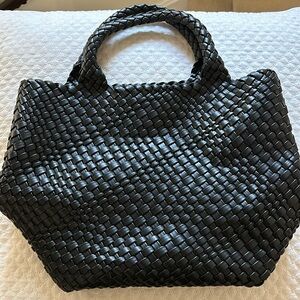Woven Black Tote Bag